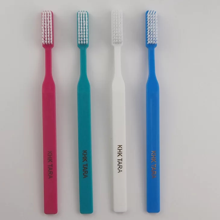 Oral care nylon bristle toothbrush